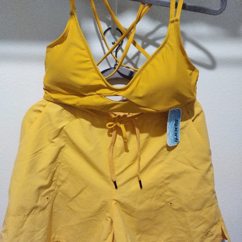 NWT Swim shorts & bikini top